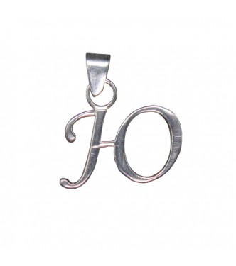 PE001451 Sterling Silver Pendant Charm Letter Ю Cyrillic Solid Genuine Hallmarked 925